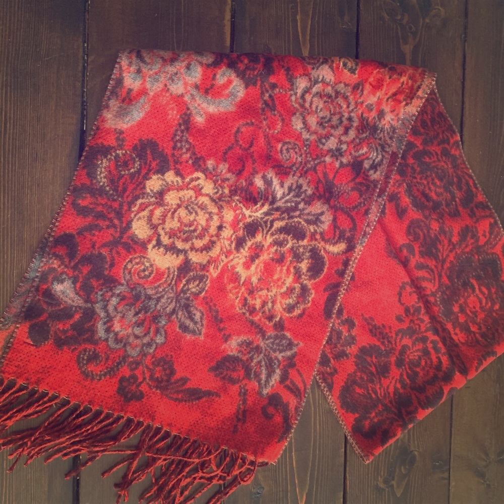 Rich colored velvet like scarf